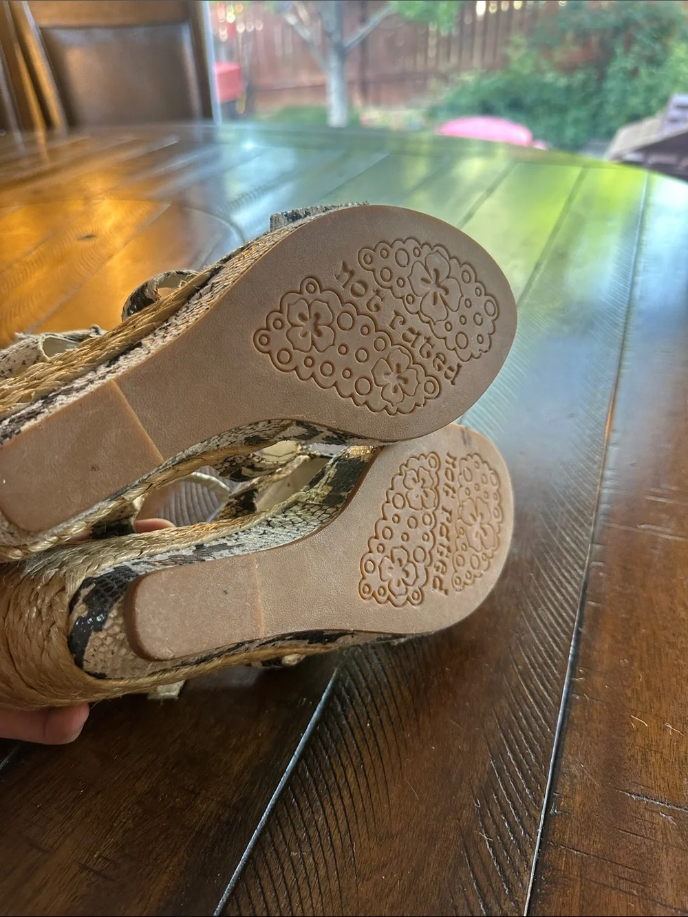 Not Rated Black & White Snake Print Wedge Sandals